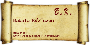 Babala Kászon névjegykártya